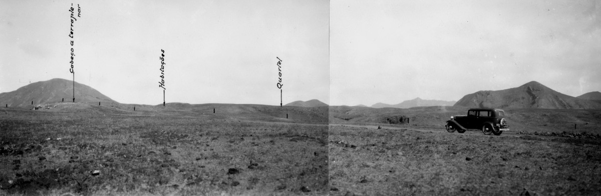 fotografia de reconhecimento do terreno onde será implantado campo de concentração